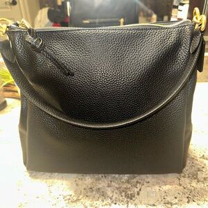Coach Shay Black Leather Shoulder Bag